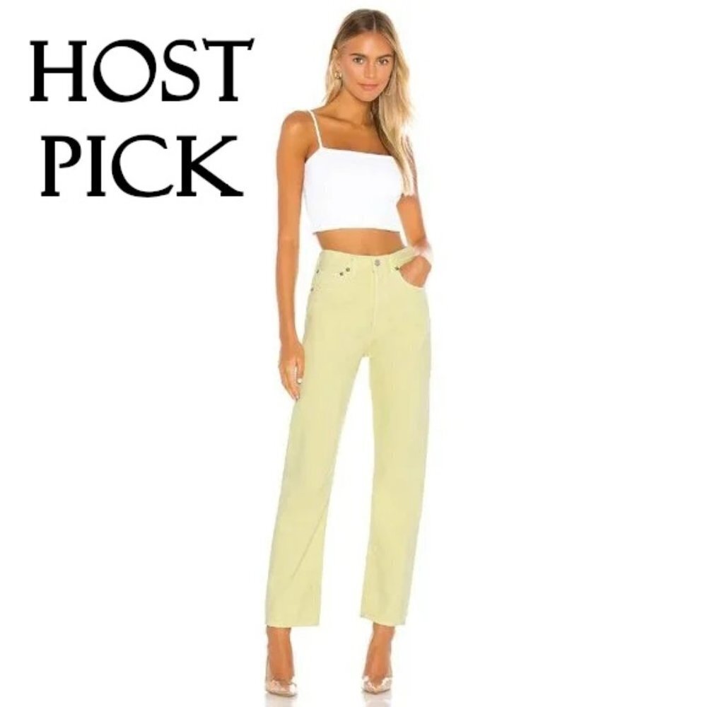 NWT Agolde 90s mid rise loose fit jeans limoncello, 29